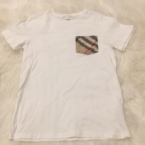 White Burberry Youth Tee